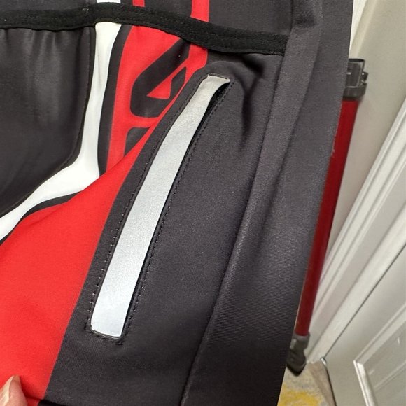 URBAN Cycling Jacket Zip Front Black Red White Super Roubaix XL - Picture 8 of 10